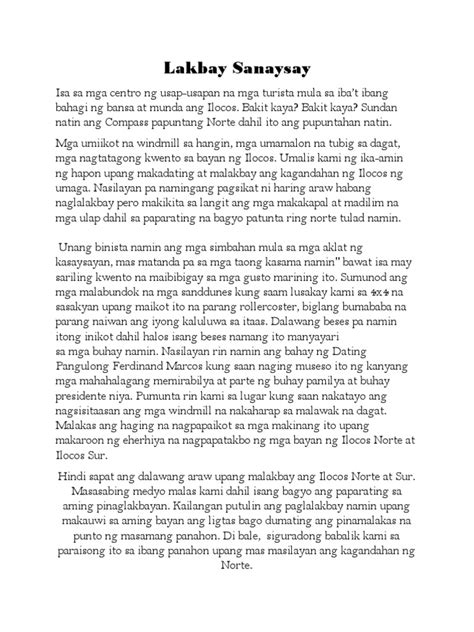 paano gumawa ng lakbay sanaysay|Lakbay Sanaysay Kahulugan, Layunin At Halimbawa.